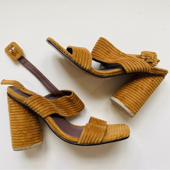 Rachel Comey brown corduroy heel sandals - Picture 1 of 7